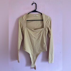 Long Sleeve High Compression Square Neck Bodysuit Tee